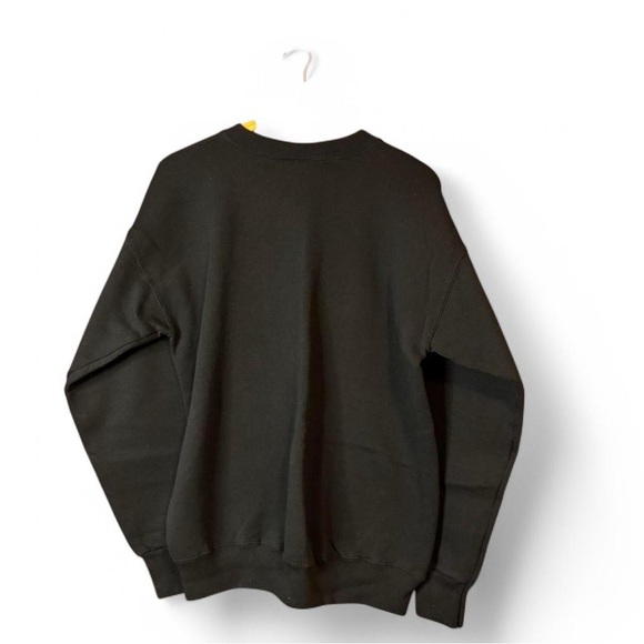 VTG USA Olympics Crewneck Sweatshirt Men's Large Black w Black Embroidered Logo - Picture 2 of 5